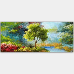 Πίνακας Καμβάς 451ERN1615 120x50cm Multi Wallity Οριζόντιοι Ξύλο, Καμβάς