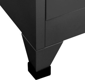vidaXL Φοριαμός Ανθρακί 90 x 40 x 180 εκ. Ατσάλινος