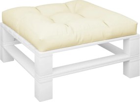vidaXL Μαξιλάρι Παλέτας Κρεμ 70 x 70 x 12 εκ. Υφασμάτινο