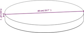 vidaXL Επιφάνεια Τραπεζιού Ø40x4 από Μπαμπού