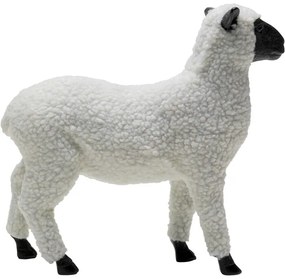 Διακοσμητικό Επιτραπέζιο Happy Sheep Wool Λευκό 28*29.5*10εκ. - Λευκό