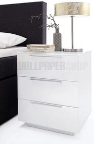 Κομοδίνο Λευκή Λάκα 50x60x40