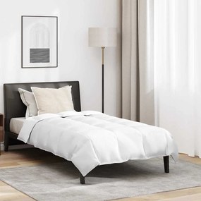 vidaXL Σετ Κουβέρτας με μαξιλάρι 2 pcs Λευκό 140 x 200 cm Πούπουλο