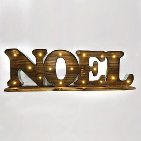 Magic Christmas Επιγραφή 71x10x22cm Ξύλινη Noel Φωτιζόμενη 600-40139