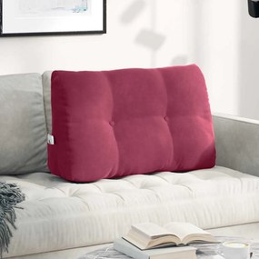 vidaXL Μαξιλάρι Πλάτης Κόκκινο 80 x 50 x 24 cm Βελούδο