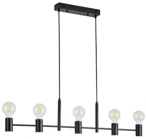 Κρεμαστό Φωτιστικό Οροφής 5xE27 120x95cm Adept Homelighting 77-8249 Μαύρο