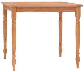 vidaXL Τραπέζι Batavia 85 x 85 x 75 εκ. από Μασίφ Ξύλο Teak