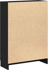 vidaXL Βιβλιοθήκη Μαύρο Δρυς 82,5x30,5x115 εκ. Επεξεργασμένο Ξύλο