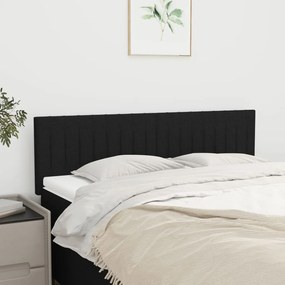 vidaXL Κεφαλάρια Μαύρα 144x5x78/88 εκ. Ύφασμα