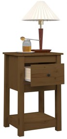 vidaXL Κομοδίνα 2 τεμ. Καφέ Μελί 40x35x61,5 εκ. από Μασίφ Ξύλο Πεύκου