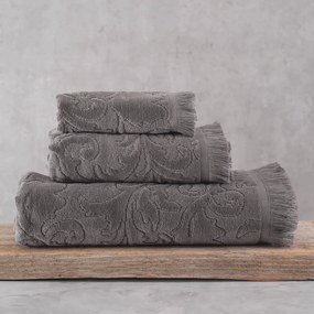 Πετσέτα Χεριών (30x50) Rythmos Sienna SS2025 500gsm Γκρι