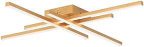 POWERTECH LED φωτιστικό οροφής HLL-0179, 50W, 4500K, 9x60x60cm, χρυσό
