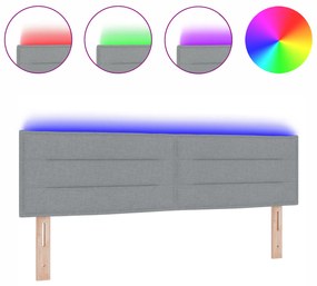 vidaXL LED Κεφαλάκι Γραμμών Σχεδίασης Ανοιχτό Γκρι 80 εκ Υφασμάτινο