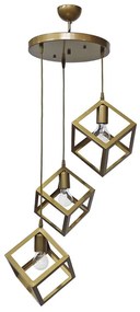 Φωτιστικό Οροφής Kyvos 34-0353 3/E27 Φ55x110cm Gold Matte Heronia Metal