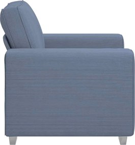 vidaXL Πολυθρόνα-Καναπέ Μπλε από Ύφασμα Κοτλέ 100x77x82 εκ.