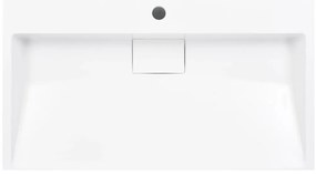 vidaXL Νιπτήρας Λευκός 80x46x11 εκ. Συνθετικός από Τεχνητό Μάρμαρο