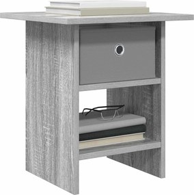 vidaXL Κομοδίνο 2 τεμ. Γκρίζο Σονομα 41 x 40 x 45 εκ