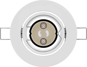 vidaXL Σποτ 12 pcs Λευκό 9 x 9 x 2.5 εκ. Μέταλλο