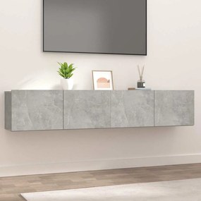vidaXL Έπιπλα Τηλεόρασης 2 τεμ. Γκρι Σκυρ. 80x30x30 εκ. Επεξεργ. Ξύλο