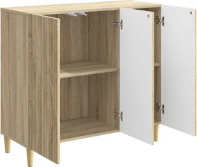 vidaXL Πλαϊνό γραφείο Sonoma Δρυς 89 x 34,5 x 80 εκ Επεξεργασμένο Ξύλο