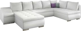 Γωνιακός καναπές Ginny-Λευκό-Αριστερή - 340.00Χ200.00Χ88.00cm