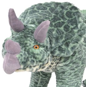 Δεινόσαυρος Τρικεράτωψ σε Όρθια Στάση Πράσινος XXL Λούτρινος - Πράσινο