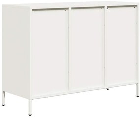 vidaXL Σκευοθήκη Λευκό 101,5x39x73,5 cm Ατσάλι ψυχρής έλασης