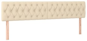 vidaXL Κρεβάτι Boxspring με Στρώμα Κρεμ 180x200 εκ. Υφασμάτινο