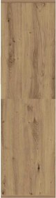 vidaXL Βιβλιοθήκη Artisan Δρυς 34x31x112 εκ. Επεξεργασμένο Ξύλο