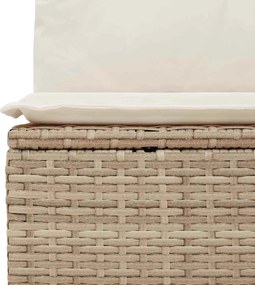 vidaXL Σετ Καναπέ Κήπου 9 pcs Μπεζ και Λευκό συνθετικό ρατάν