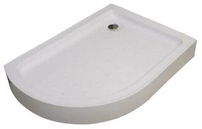 Karag FLORA650 Ντουζιέρα ασύμμετρη ημικυκλική ακρυλική δεξιά 90x120x5,5cm