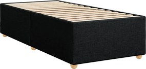 vidaXL Κρεβάτι Boxspring με Στρώμα Μαύρο 80 x 200 εκ. Υφασμάτινο