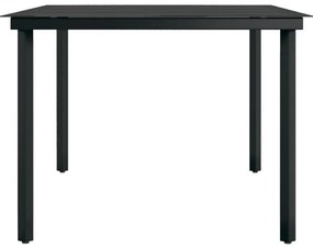 vidaXL Σετ Τραπεζαρίας Κήπου 9 Τεμαχίων Μαύρο