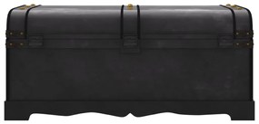 vidaXL Σεντούκι Θησαυρού Ξύλινο Μαύρο Μεγάλο Μέγεθος