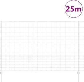 vidaXL Τεντώτο με στήριγμα Ασημί 1,6 x 25 m Ατσάλι