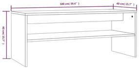 vidaXL Τραπεζάκι Σαλονιού Καφέ Δρυς 100x40x40 εκ. Επεξεργασμένο Ξύλο