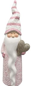 Χριστουγεννιάτικη Διακοσμητική Φιγούρα AG 222168 8x7x27cm Pink-White