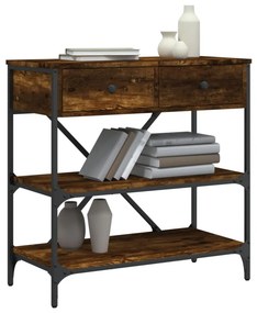vidaXL Τραπέζι Κονσόλα Καπνιστή Δρυς 75x34,5x75 εκ. Επεξεργ. Ξύλο