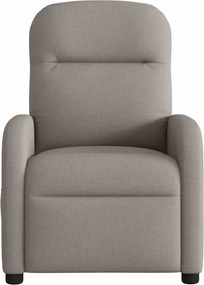 vidaXL Πολυθρόνα Μασάζ Ηλεκτρική Ανακλινόμενη Taupe Υφασμάτινη