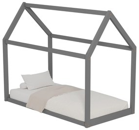 ΚΡΕΒΑΤΙ ΠΑΙΔΙΚΟ PEPE HM678.05 τ.MONTESSORI ΞΥΛΟ ΠΕΥΚΟ ΓΚΡΙ- 140x70εκ