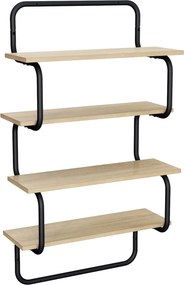 vidaXL Ράφι 4-επίπεδο Sonoma Δρυς 60 x 24,5 x 104 εκ