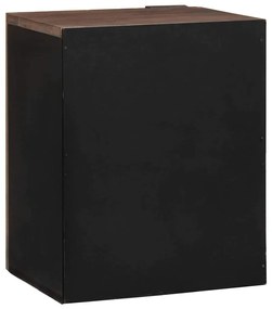 vidaXL Ντουλάπα του Νιπτήρα με ράφι Καφέ, Μαύρο 38 x 33.5 x 48 εκ.