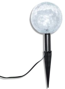 Φωτιστικά Ηλιακά Μπάλα LED 3 τεμ. με Στηρίγματα &amp; Ηλιακό Πάνελ - Λευκό