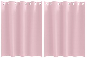 vidaXL Κουρτίνες 2 pcs Μωρουδίστικο Ροζ 140 x 140 cm Πολυεστέρας