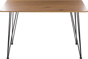 Τραπέζι Lino σε χρώμα sonoma-μαύρο μέταλλο 120x70x75