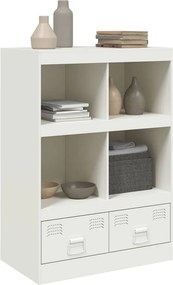 vidaXL Ραφιέρα Λευκή 67x39x95 εκ. από Ατσάλι