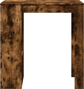 vidaXL Τραπέζι Μπαρ με Ράφια Καπνιστή Δρυς 102x50x103,5εκ Επεξ. Ξύλο
