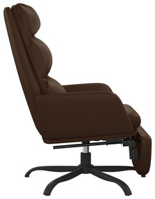 vidaXL Πολυθρόνα Relax Καφέ από Συνθετικό Δέρμα με ένα Υποπόδιο
