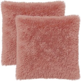 vidaXL Κάλυμμα Μαξιλαριού 2 pcs HEERLEN Ροζ 80 x 80 cm PV Φλίς