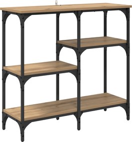 vidaXL Τραπέζι κονσόλας Artisan Oak 80 x 29 x 75 εκ Επεξεργασμένο ξύλο